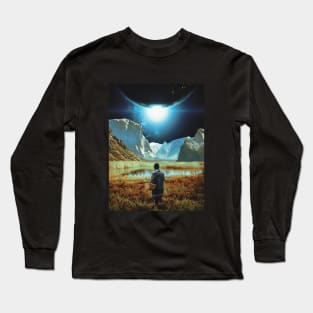 Cosmic Foraging - Retro Space, Retro Futurism, Space Aesthetic Long Sleeve T-Shirt